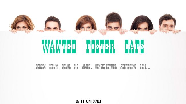 Wanted Poster Caps example